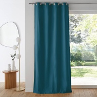 Штора Затемняющая с люверсами 100 хлопок Scenario 220 x 135 см синий LA REDOUTE INTERIEURS  фото, kupilegko.ru